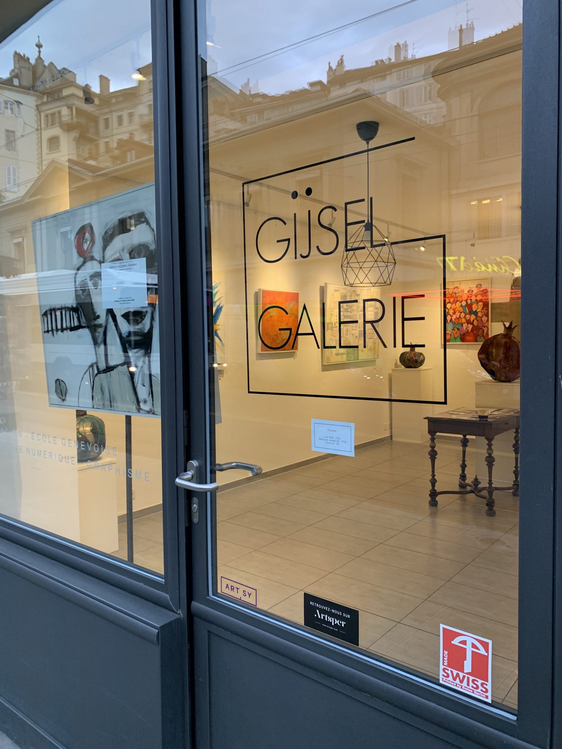 galerie gijsel rue de la Corraterie 24 Genève