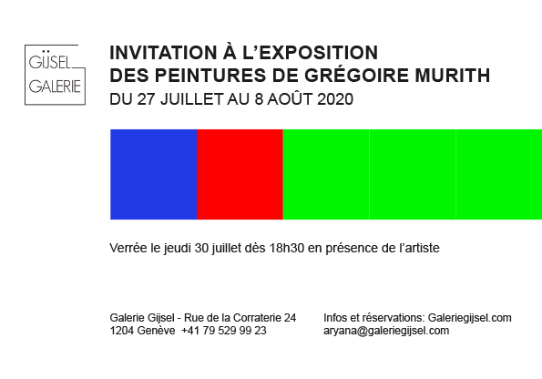 Flyer grégoire murith galerie gijsel