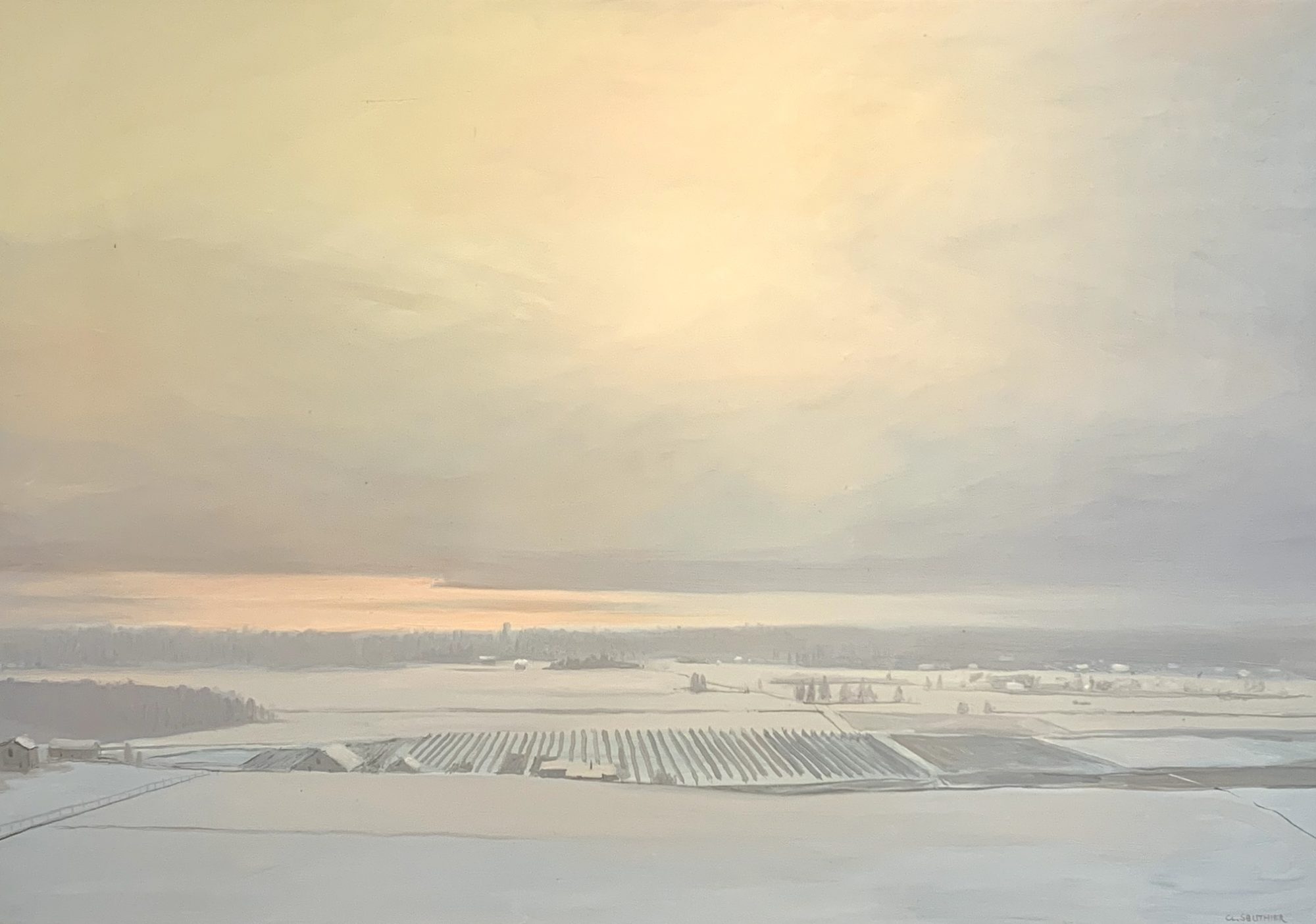 Claude Sauthier - paysage enneigé - Galerie Gijsel