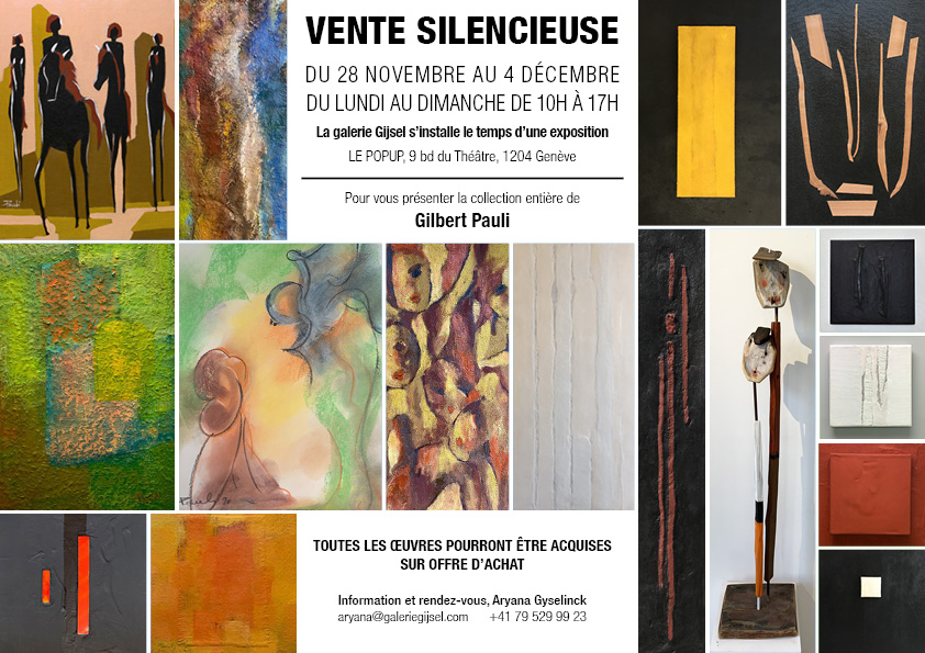 Invitation Gilbert Pauli Exposition Galerie Gijsel
